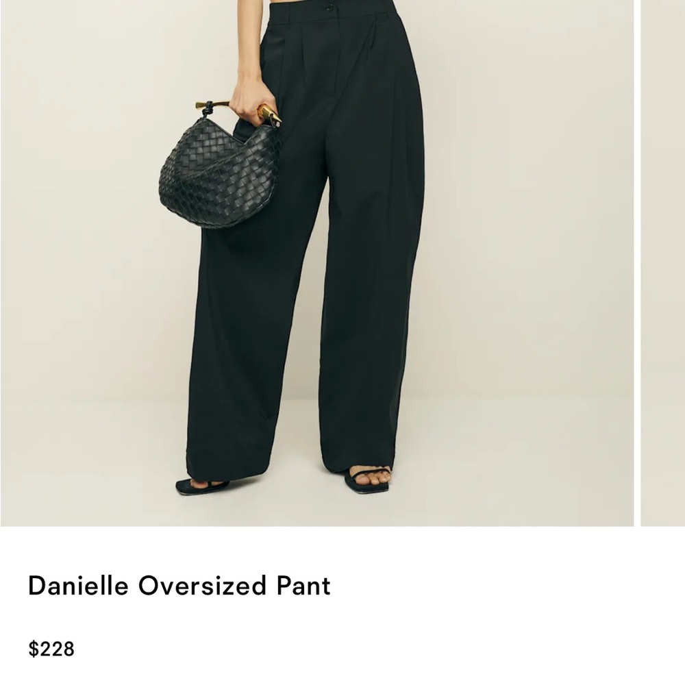 Reformation Black Wide Leg Pants